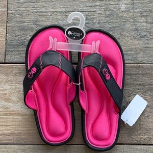 BW Pink/ Black Sandals Ladies Size 8